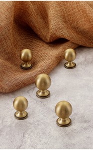 Perillas de Latón Macizo para Muebles de Cocina, Color Dorado, Plateado, Negro Antiguo, Redondas, para Cajones - Product Image 5