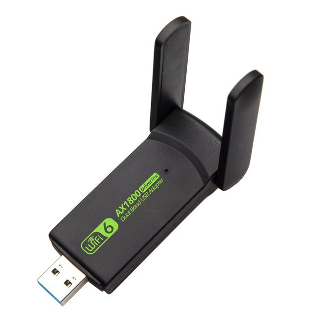 USB 3.0 AX1800 Receiver Dual Band 1800m High-Speed Wifi 6 External Wireless Network Card for Tablets Laptops Desktops