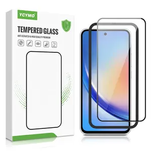 Mô hình mới! Đối với Samsung Galaxy A15 A35 A55 3D Tempered Glass bảo vệ màn hình với khay cài đặt