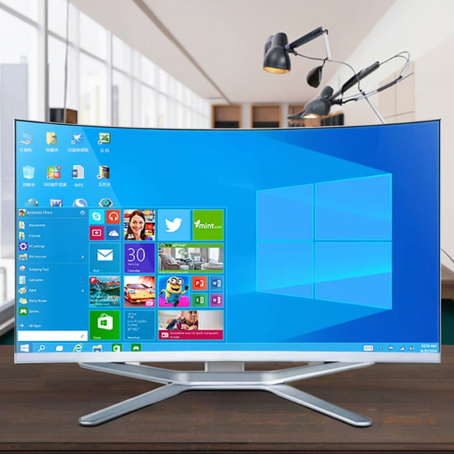 23.8/27" Core I7 Gaming PC Monoblock Curved Monitor 8GB/16GB/32GB RAM 1TB SSD AIO Computer All-in-One Gaming Windows 10 1-Year