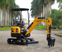 Nuevo Yuchai 1,7 Ton Mini Excavadora sobre orugas U17 en stock para la venta