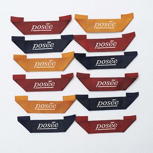 ป้ายคอเสื้อผ้าแบบพับได้ลายดามัสก์ ยี่ห้อ <span class=keywords><strong>Natty</strong></span> Miter พร้อมห่วงแบบเฉียง ป้ายติดปกเสื้อผ้าแบบสั่งทำ แถบผ้าสำหรับแขวนเสื้อสูท - Product Image 4