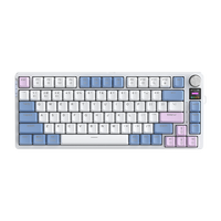 Keyboard Gaming Mekanik Nirkabel 3 Mode Qwerty Fashion Warna-warni Switch Coklat RGB yang Dapat Diganti Keyboard Gamer Isi Ulang Teclado