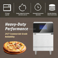 Horno de Convección Profesional de Alta Velocidad de Acero Inoxidable con Microondas, Potencia de 1.5-3KW, Diseño de Tubo Único Independiente