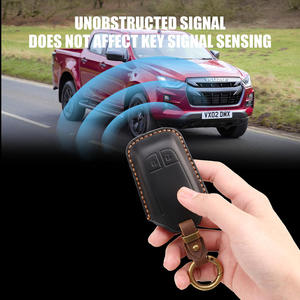 ซองใส่กุญแจรถหนัง  กระเป๋ากุญแจรถ  ซองใส่กุญแจอัจฉริยะ Isuzu รุ่น MuX D-MAX สำหรับรถกระบะเอเชียตะวันออกเฉียงใต้  พร้อมห่วงคล้อง ป้องกันอย่างเต็มรูปแบบ - Product Image 4