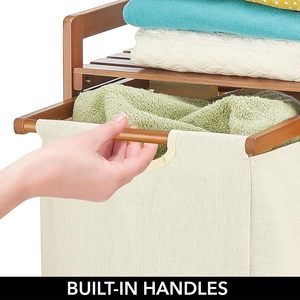 Tre lưu trữ Giá đôi giặt Organizer cản trở với lưu trữ di động SORTER túi, tiết kiệm không gian giỏ Duo với xử lý - Product Image 4