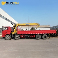 Camion-grue de marque chinoise 8x4 à 12 roues, flèche télescopique, 16 tonnes, manipulateur radiocommandé, à vendre