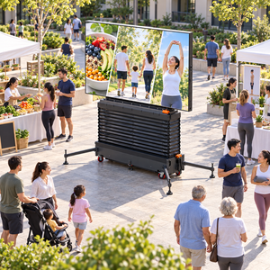 Affichage LED extérieur flexible sur roues P4, signalétique numérique publicitaire réutilisable pour événements promotionnels en extérieur, location et location pour roadshows. - Product Image 6