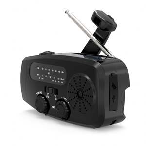 Linterna LED Portátil de Emergencia con Radio de Manivela, Pantalla Digital, Banco de Energía de 2000mAh, Cargador de Teléfono, Radio AM/FM/NOAA - Product Image 5