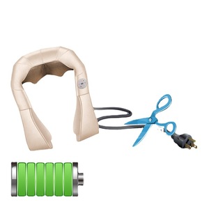 Feili Electric Neck Massager Rechargeable Kneading Shoulder Massage For Home And Car Use Beige F-718C - Product Image 4