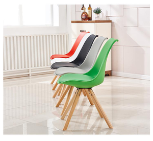Chaises <span class=keywords><strong>de</strong></span> <span class=keywords><strong>salle</strong></span> à <span class=keywords><strong>manger</strong></span> en cuir colorées modernes <span class=keywords><strong>de</strong></span> haute qualité à prix abordable, <span class=keywords><strong>chaise</strong></span> <span class=keywords><strong>de</strong></span> <span class=keywords><strong>salle</strong></span> à <span class=keywords><strong>manger</strong></span> en plastique Tulip avec pieds en bois, mobilier d'extérieur - Product Image 1