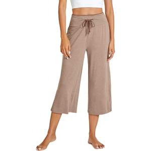 Pantalon Capri en Viscose de Bambou Personnalisé pour Femme, Coupe Ample, Tricot Doux, Idéal pour la Détente et le Sommeil, Tailles S à XXL - Product Image 1