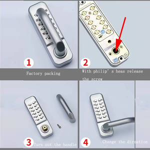 Khóa Cửa Mã Cơ Khí Kết Hợp Hợp Hợp Kim Kẽm Phong Cách Phổ Biến/Khóa Cửa Nút Ấn Có Tay Cầm Cần Gạt - Product Image 5