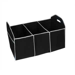 Organizador de maletero de coche, caja de almacenamiento plegable con asa para accesorios interiores de coche, 1-3 compartimentos, tela no tejida - Product Image 2