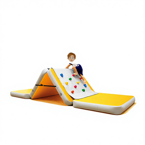 Estructura de Juego Inflable para <span class=keywords><strong>Niños</strong></span>, Zona de Juegos Interior con Tobogán y Piso Inflable para Saltar, Colchoneta de Gimnasio - Product Image 1