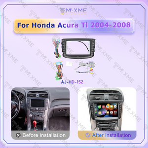 Kit de réaménagement de tableau de bord noir mat pour <span class=keywords><strong>Acura</strong></span> 2004 à 2008, avec cadre d'écran horizontal de 9 pouces pour lecteur Android - Product Image 4