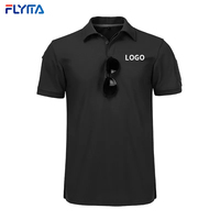 Polo à manches courtes à séchage rapide pour homme, t-shirt tricoté pour homme avec caractéristiques rabattues, sérigraphie, design uni