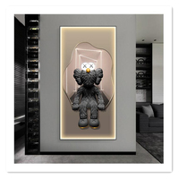 ArtUnion Nordic Bear Pop Art Led Canvas painting con light Graffiti Art Anime wall art picture incorniciato Decor Print
