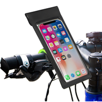 TPU Touchscreen Fahrrad-Handyhalterung Tasche Wasserdichte Fahrradlenker-Tasche mit Fotofreundlicher Rückseite & Drehbarer Halterung