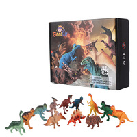 Jouets de dinosaures réalistes en PVC, coffret cadeau de 12 pièces, comprenant des modèles de Tyrannosaurus Rex, pièces d'exposition éducatives, à partir de 3 ans