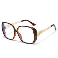 Nouvelles Lunettes Carrées à Monture Complète et Verres Transparents pour Femmes, Monture Surdimensionnée Tendance, Lunettes de Mode Décoratives