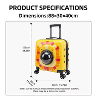 Sac de transport pour animaux de compagnie, valise transparente en forme de capsule spatiale pour chien, sac à dos pour chat avec roulettes