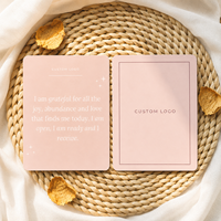 Jeu de cartes personnalisées avec logo imprimé, design inspirant et positif, cartes d'affirmation spirituelle sur l'amour-propre avec support de carte