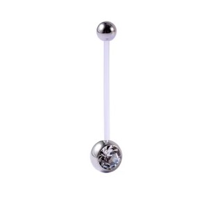 Seksi kadın annelik çift Gem göbek barlar Bioplast göbek Piercing gebelik tutucu göbek takısı düğün için - Product Image 6