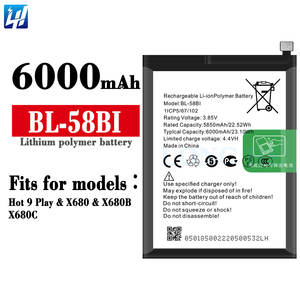 Neuer 6000mAh Ersatzakku für Itel Hot 9 Play Handy-Akku BL-58BI Handy-Akkus - Product Image 2