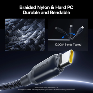 Câble de charge rapide Baseus 240W pour MacBook Pro Series, <span class=keywords><strong>iPhone</strong></span> 17 16 15, câble de données USB-C Type-C pour Samsung Galaxy S Series - Product Image 4
