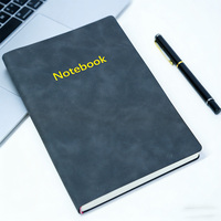Carnet en cuir professionnel anti-plis avec logo, pour réunions et planification de projets