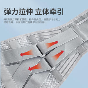 Ceinture de soutien lombaire YHY 01 respirante et réglable avec plaque en acier, attelle dorsale universelle pour hommes et femmes, protection de la taille - Product Image 5