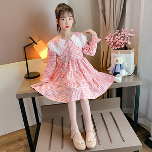 Vestido de Princesa con Volantes y Mangas Largas con Estampado Floral para Niñas, Transpirable, de Chifón, ODM, de Proveedor Chino - Product Image 2