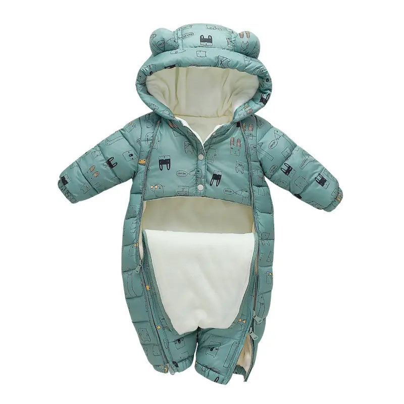 Bebek tulum giyim seti bebek uyku tulumu yenidoğan bebek sıcak tutmak sevimli tarzı takım elbise uzun kollu