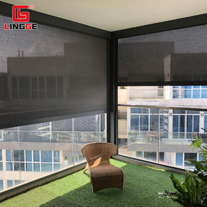 Tenda a Rullo Elettrica Colorata in Alluminio con Tessuto Impermeabile, <span class=keywords><strong>Frangivento</strong></span>, per Ufficio, Vendita Diretta dalla Fabbrica, Personalizzabile - Product Image 2