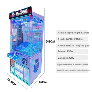 Nueva Máquina de Videojuegos de Atrapar Bolas Happy 2025, con Pantalla Táctil en Inglés, Gabinete de Exhibición, Caja Sorpresa, Máquina Gacha de Regalos de Ciudad, 1 Año de Garantía - Product Image 4