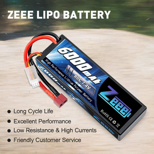 ZEEE 2S mit Deans Stecker für 1/8 1/10 RC Fahrzeuge RC Car Truck Tank X-maxx Lipo Batterie Hard Case 6000mah 80C 7,4 V Schwarz LCO 2C - Product Image 5