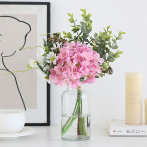 Ramo de Hortensias Qilan, Flores de Seda Plástica de Alta Simulación, Decoración Moderna para el Hogar, Accesorios para Bodas - Product Image 1
