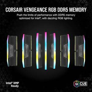 Memoria <span class=keywords><strong>RAM</strong></span> <span class=keywords><strong>CORSAIR</strong></span> VENGEANCE RGB DDR5 de 32 GB (2x16 GB) 7200 MHz CL34 Compatible con Intel XMP ICUE para Ordenador de Escritorio, Color Negro - Product Image 2