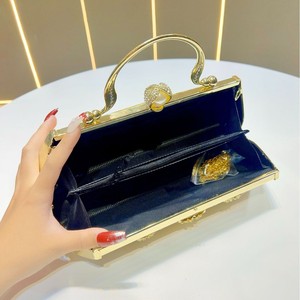 New Luxury Brand Designer Cross-border Women's Polyester <b>Square</b> Large Capacity High-end Chain Hasp Closure Shoulder Tanjing - Product Image 3