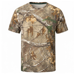 Latest Design Custom <b>Slim</b> Fit Hunting Half Sleeve Shirt Outdoor Wear Real <b>Tree</b> Pattern Custom Print Hunting T Shirt For Men - Product Image 1
