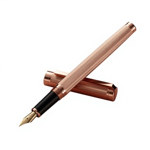 Penna Stilografica in Metallo con Intarsi in Ottone Intricati, Finitura Lucida, Punta Brillante da 0,5 mm, Scrittura Fluida, per <span class=keywords><strong>Calligrafia</strong></span> Adulti - Product Image 1