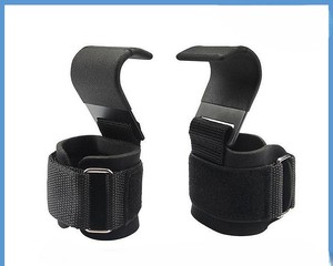 ตะขอเกี่ยวยกน้ำหนักแบบกำหนดเองสำหรับฟิตเนส พร้อมสายรัดข้อมือนีโอพรีนแบบหนาปรับได้เพื่อความปลอดภัยในการออกกำลังกาย - Product Image 4