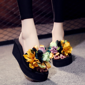 Sandalias Planas de Verano para Mujer, Plataforma con Suela Gruesa, Tacón de Cuña, Antideslizantes, a la Moda, para Exteriores, Vacaciones en la Playa - Product Image 2
