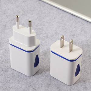 Adaptateur d'alimentation à charge rapide avec éclairage LED à 2 ports pour téléphones portables et écouteurs, idéal pour les voyages - Product Image 4
