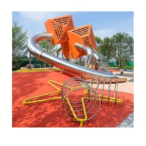 Unique Rocket Shaped Outdoor Big Tall Stainless Steel Slides