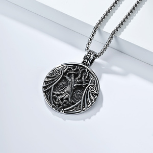 Collier en acier inoxydable personnalisé pour homme, pendentif arbre de vie rétro nordique, style <span class=keywords><strong>viking</strong></span> - Product Image 5