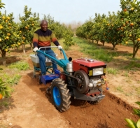 Nouveau tracteur agricole diesel CE 8HP avec boîte de vitesses, haute productivité, 2 roues motrices, utilisation agricole