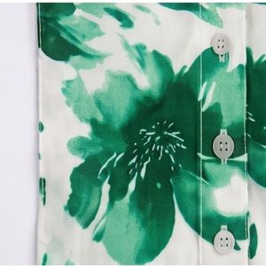 Blusa Casual Estampada con Flores Verdes para Mujer, Blusa de Moda de Manga Corta, Proveedor de Ropa al por Mayor - Product Image 4