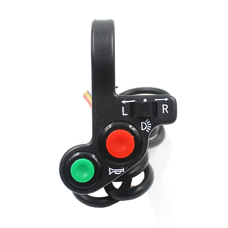 Сигнал поворота для мотоцикла, электровелосипеда, скутера, кнопка включения и выключения, красные и зеленые кнопки, руль диаметром 22 мм